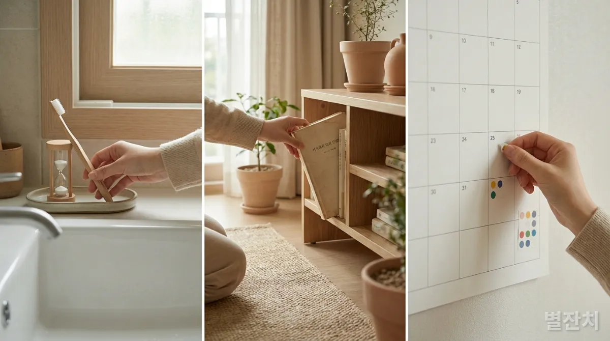 작은 습관들을 실천하는 한국인의 일상적인 모습