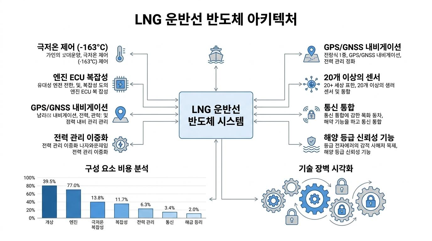 LNG 선박 반도체, 초저온 제어, 엔진 관리, 자동화, 통신
