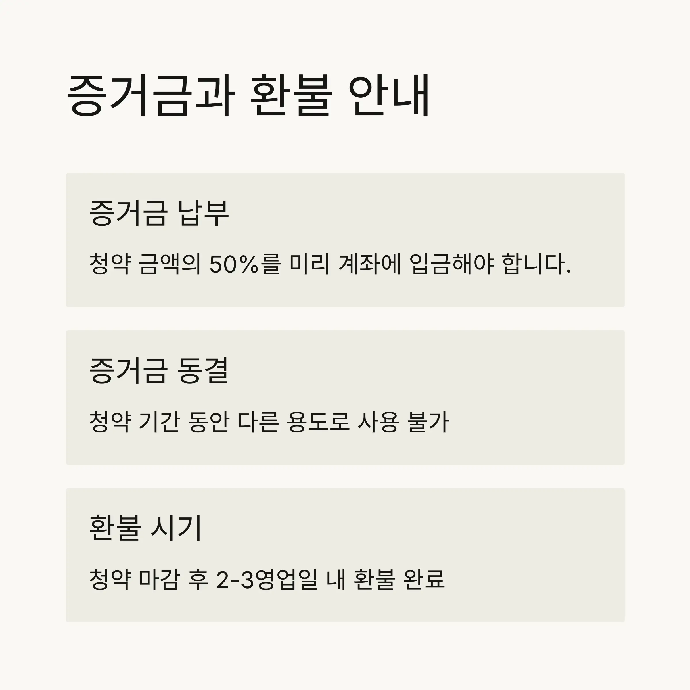 💵 증거금과 환불 안내
