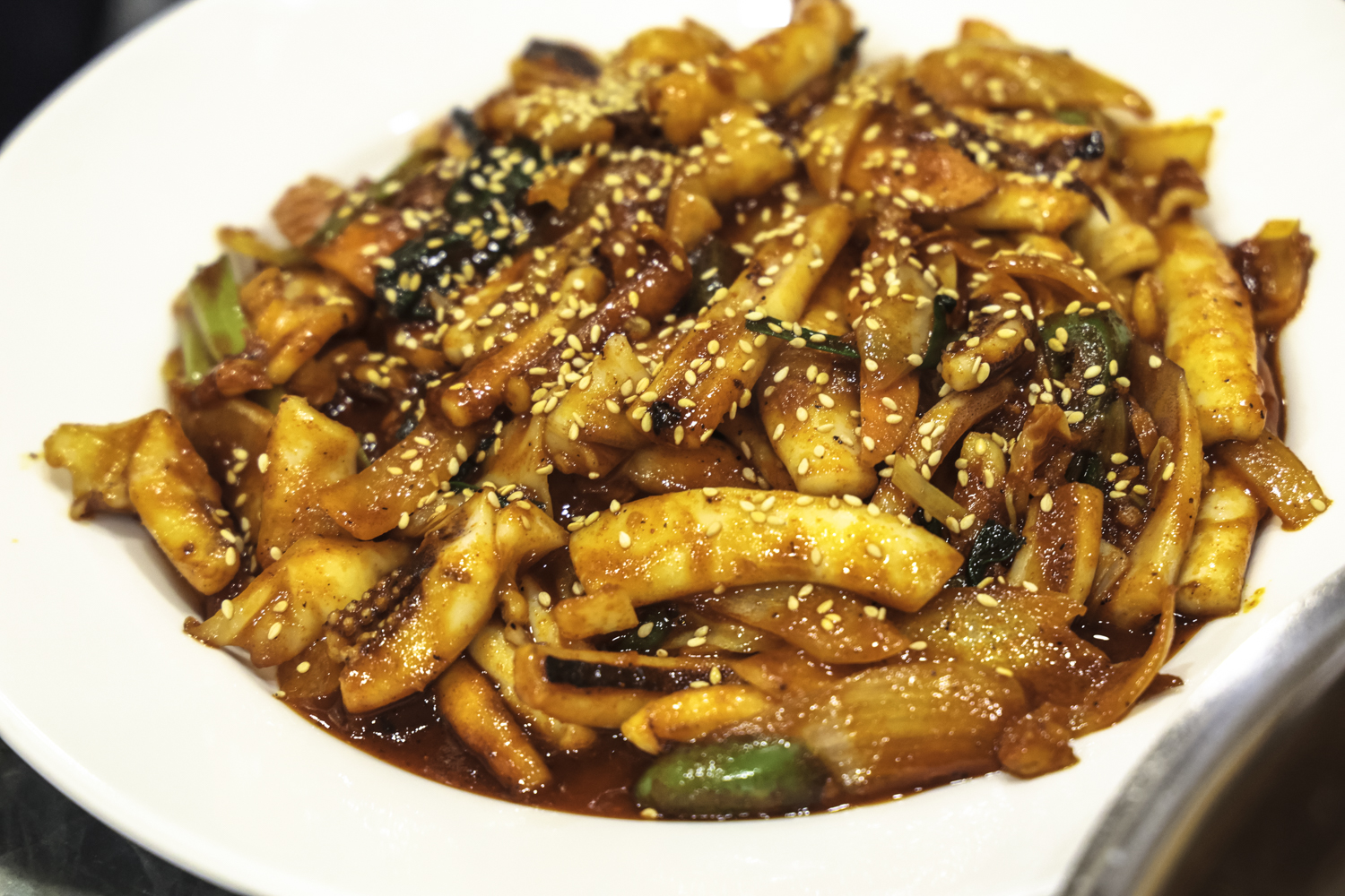 하와이 한식당 밀리언 오징어 볶음