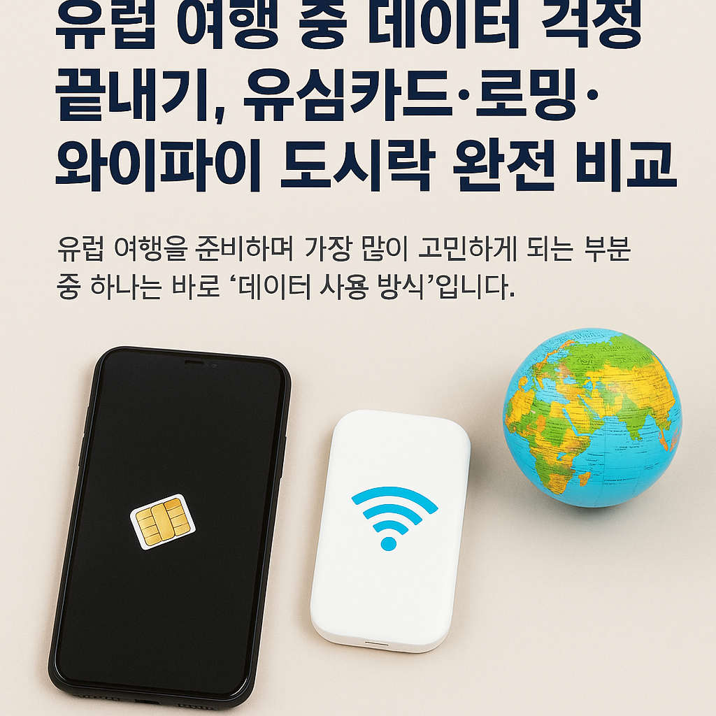 유심카드 로밍 와이파이 도시락 비교