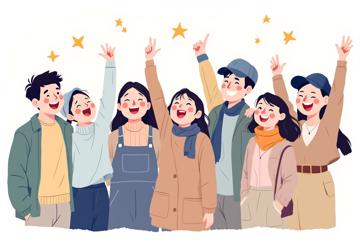 특별채무조정패키지를 지원받고 미래에 희망이 가득찬 소상공인