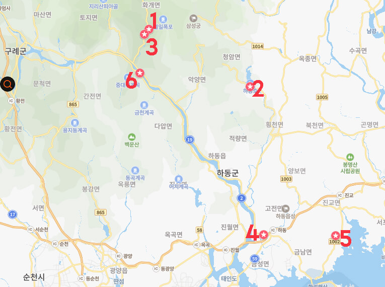 하동 숙소 위치