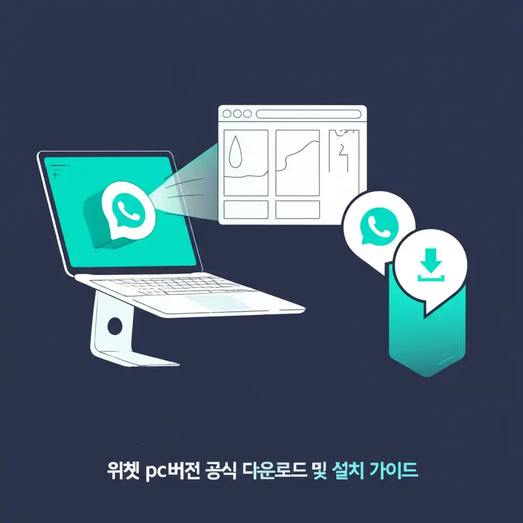 위챗 PC 버전 공식 웹사이트에서 다운로드 버튼을 클릭하는 단계 이미지