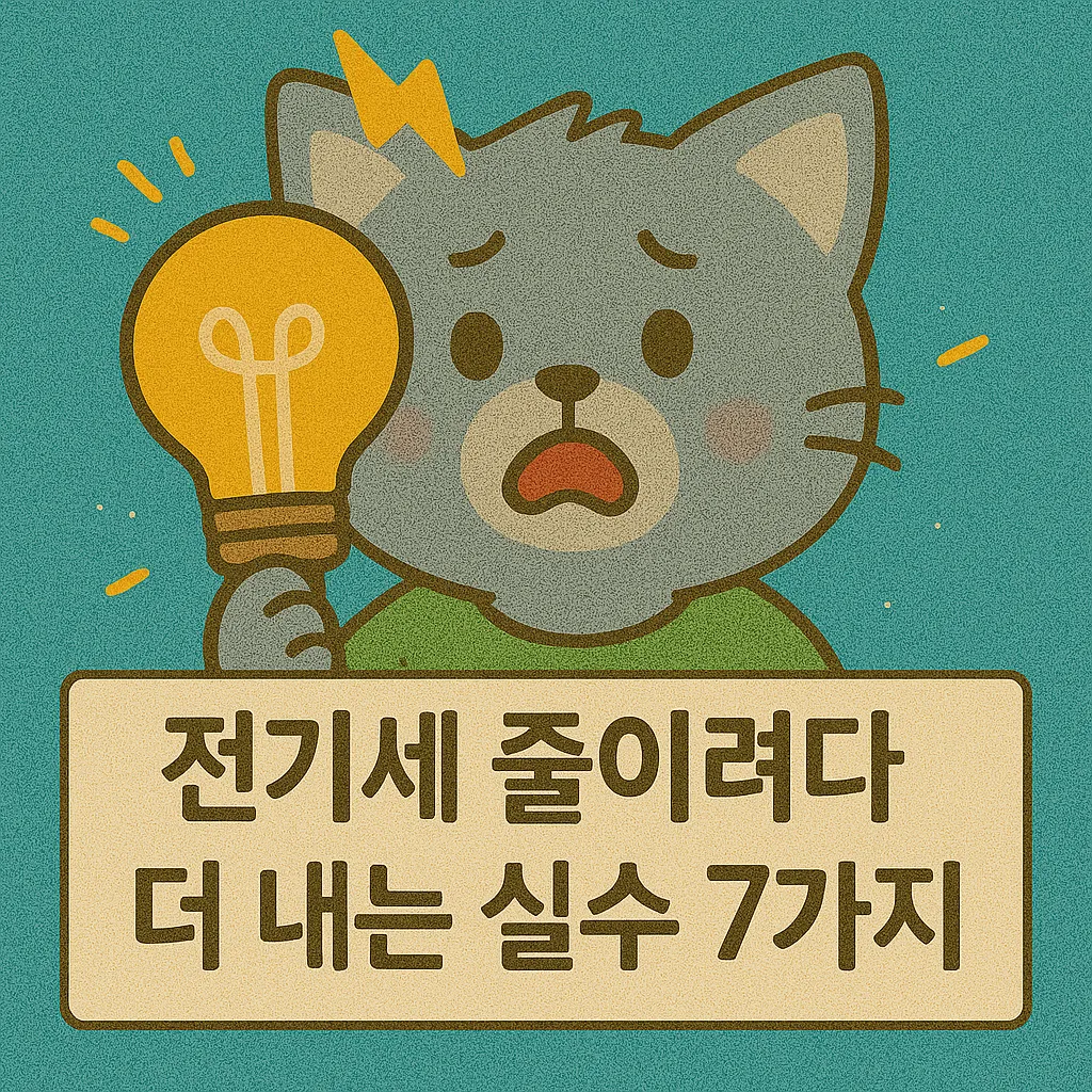 전기세 줄이려다 더 내는 실수 7가지: 초보자를 위한 절약 팁 총정리