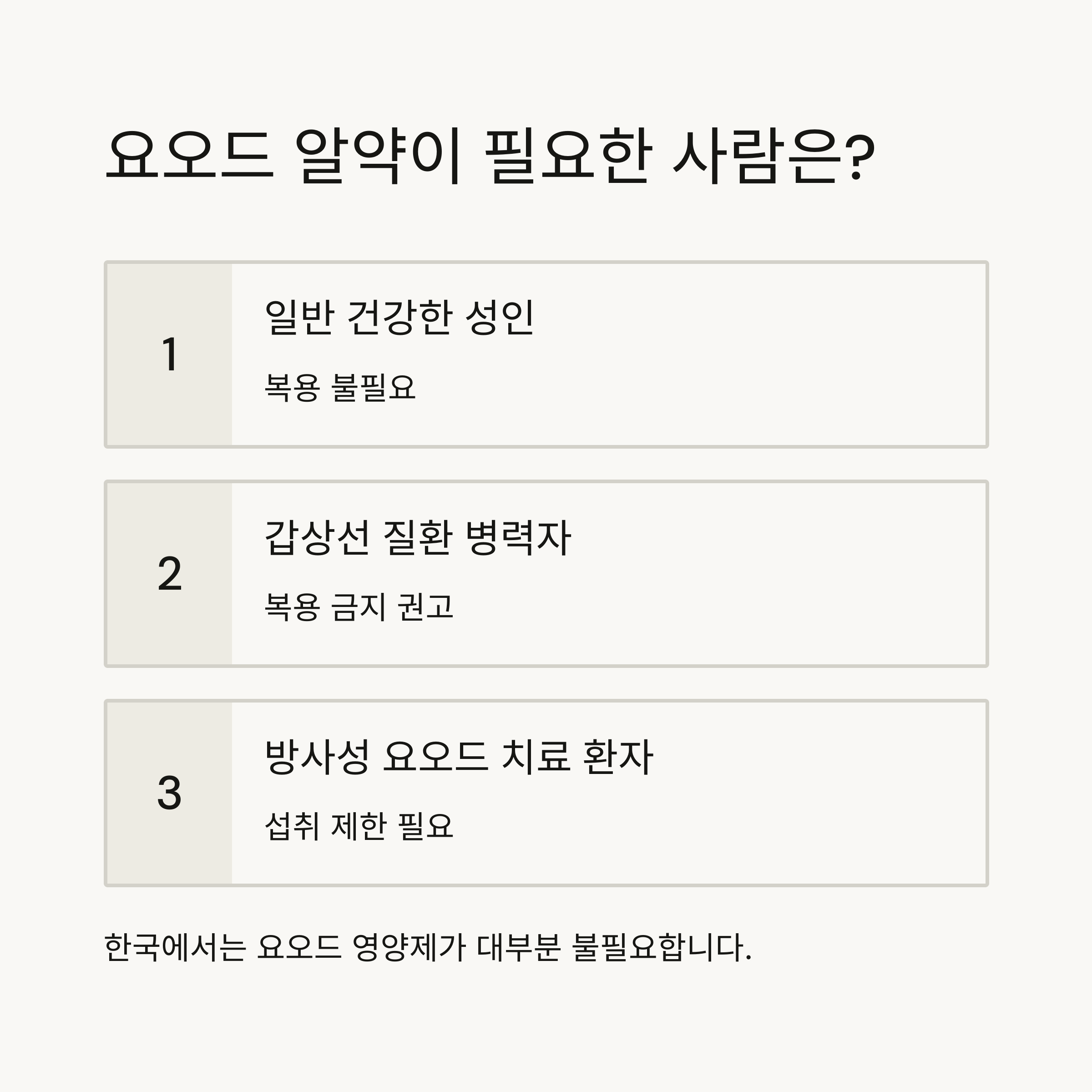 요오드 알약이 필요한 사람은?