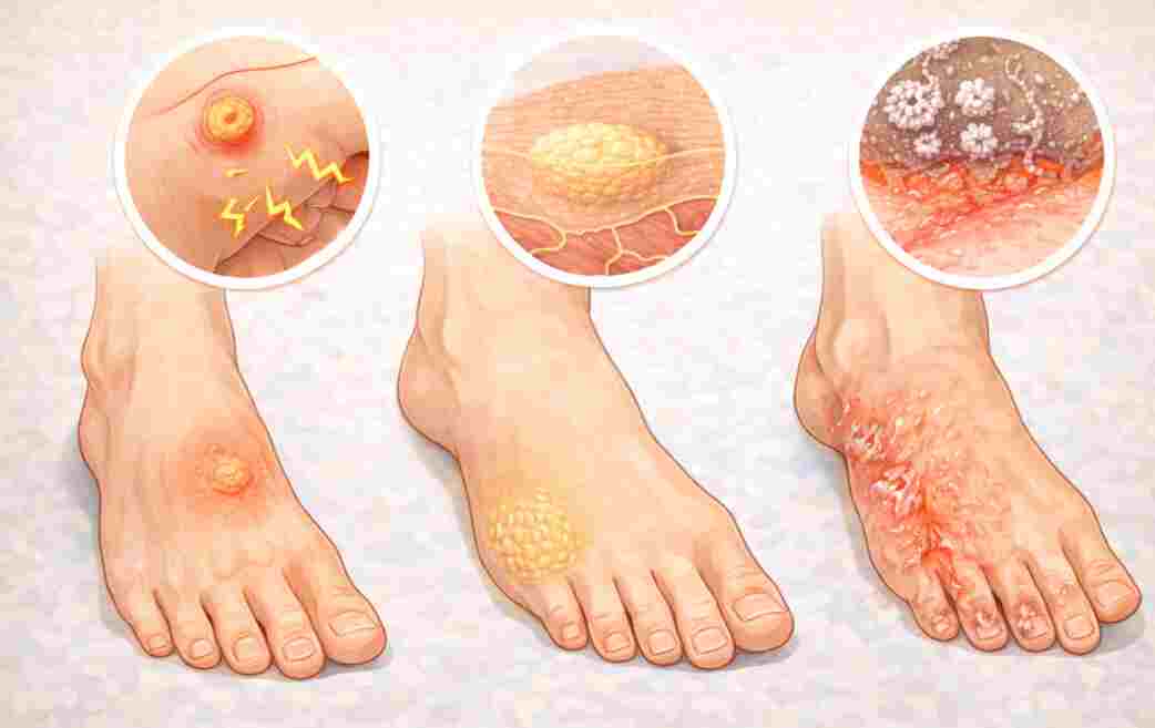 T-eye, calluses, and athlete's foot differences a comparative summary of causes, symptoms, and treatments