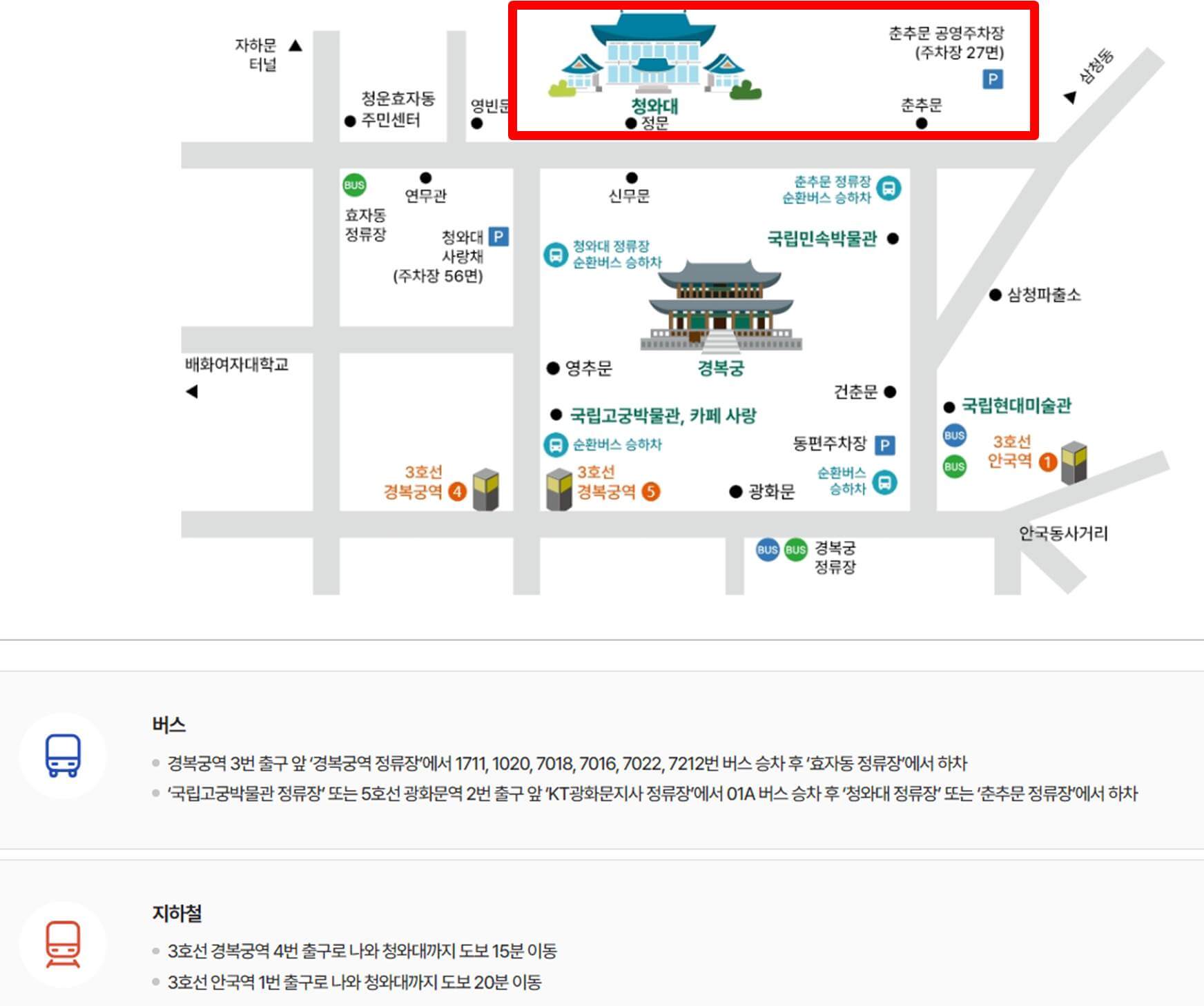 청와대 관람 신청