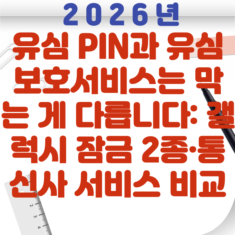유심 PIN과 유심보호서비스는 막는 게 다릅니다 갤럭시 잠금 2종&middot;통신사 서비스 비교