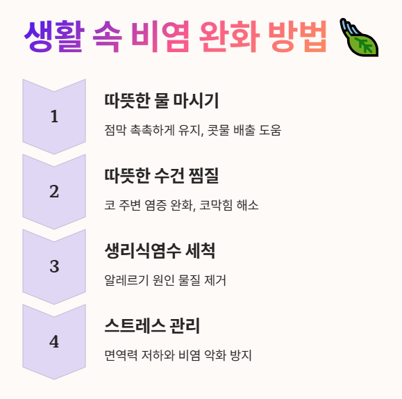 생활 속 비염 완화 방법