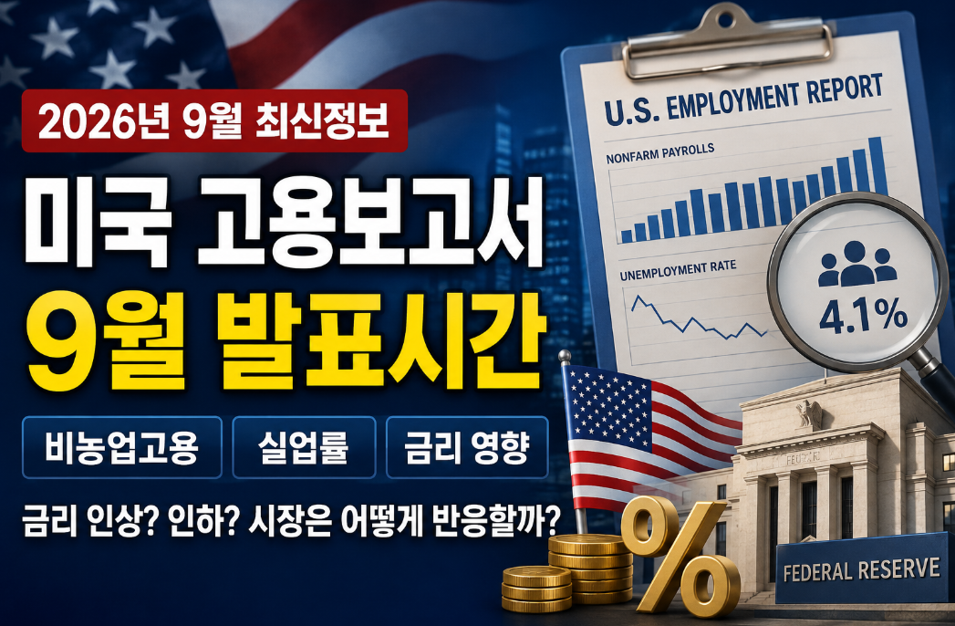 미국 고용보고서 9월 발표시간|비농업고용·실업률·금리 영향