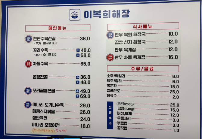 생생정보 미나리도가니수육 미나리오징어전 강남 선릉역 이복희해장 정보 