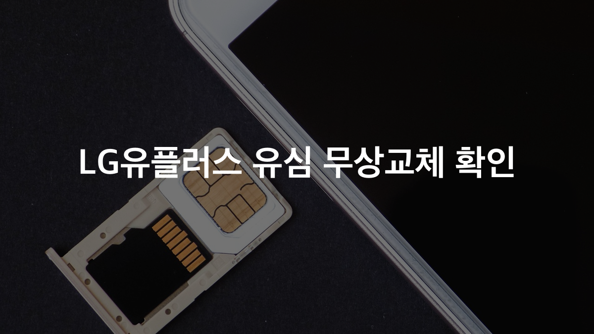 LG유플러스 해킹 피해 확인, 유심 교체와 위약금 정리