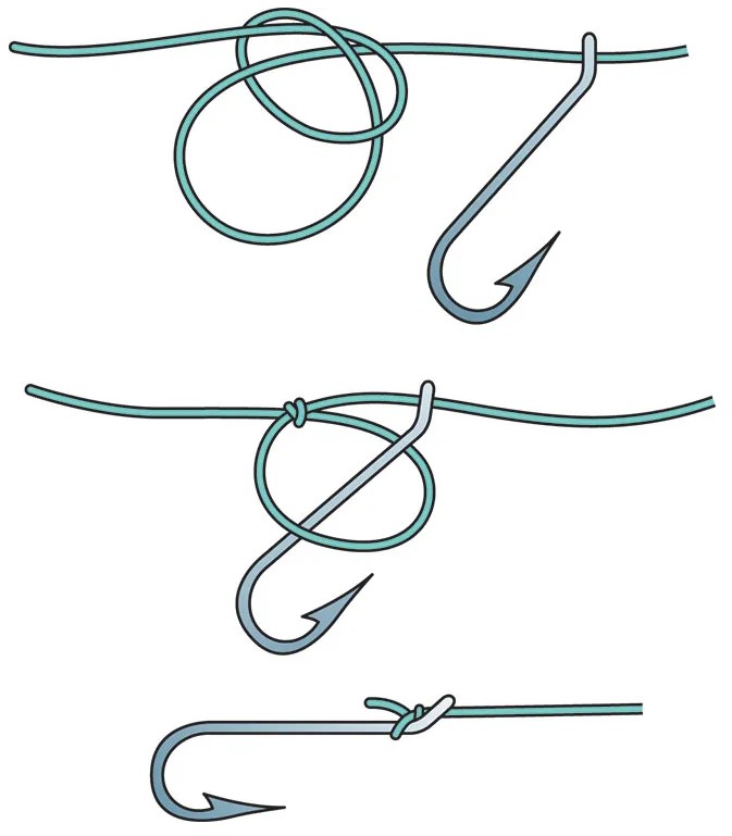 낚시매듭 묶는법 - 털매듭(털 노트)