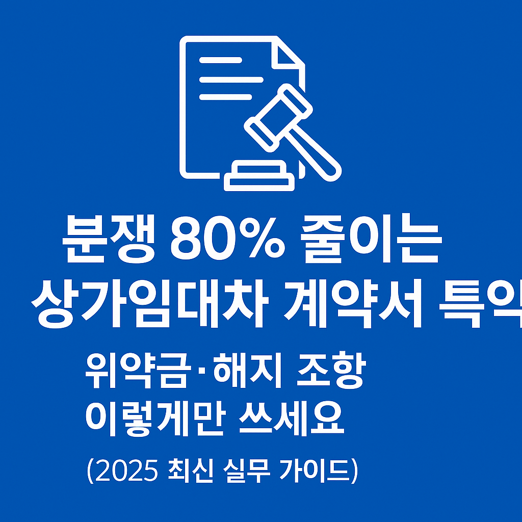 분쟁_80%_줄이는_상가임대차_계약서_특약:_위약금·해지 조항_이렇게만_쓰세요 (2025 최신 실무 가이드)