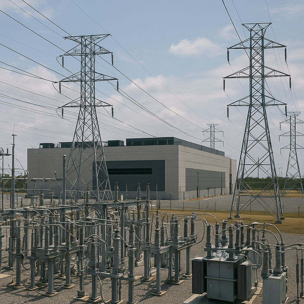 미국 데이터센터 전력 공급 풍경