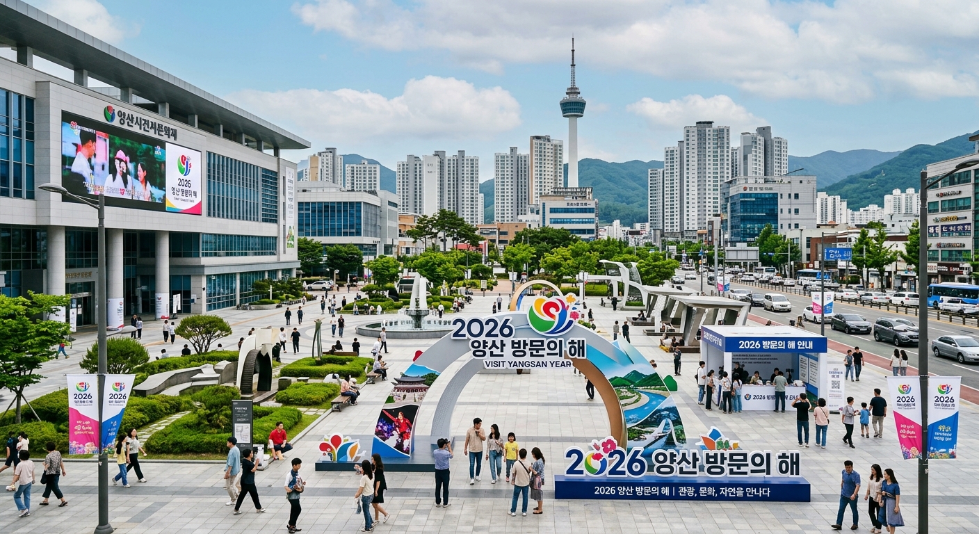 2026 양산 방문의 해, 활기찬 변화를 맞이한 양산의 모습입니다.