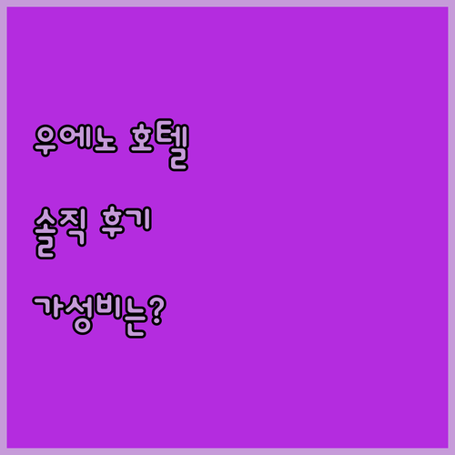 그리즈 도쿄 우에노 호텔, 솔직 후기