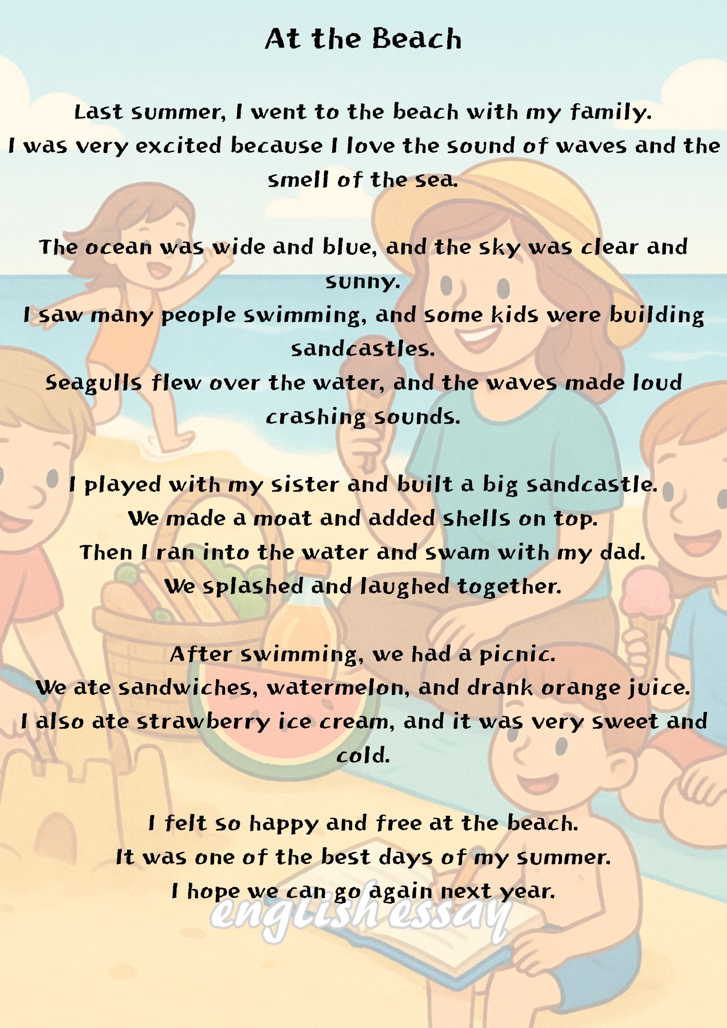 At the Beach 해변에서