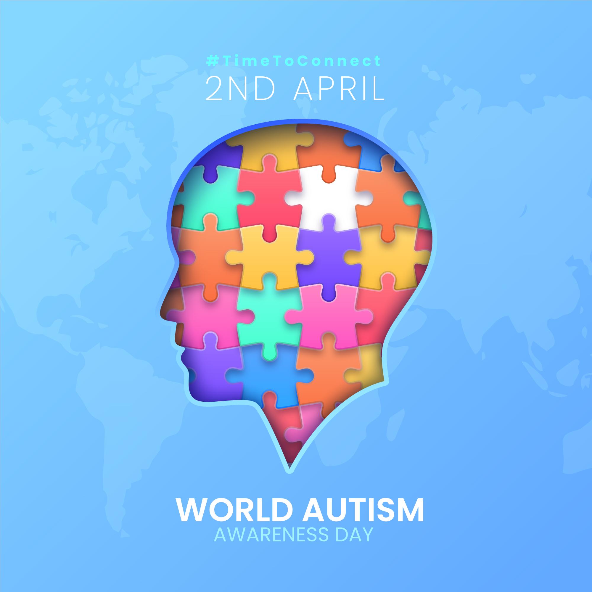 머리에 퍼즐 조각이 빠져나가는 형태의 알츠하이머 상징 이미지