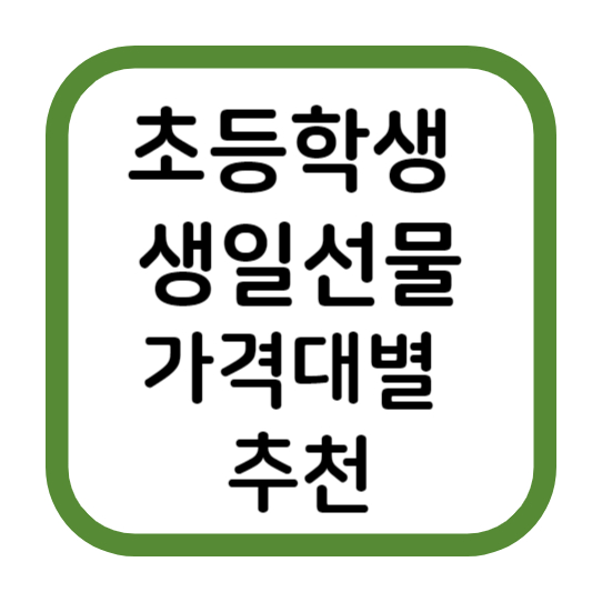 초등학생 생일선물 가격대별 추천