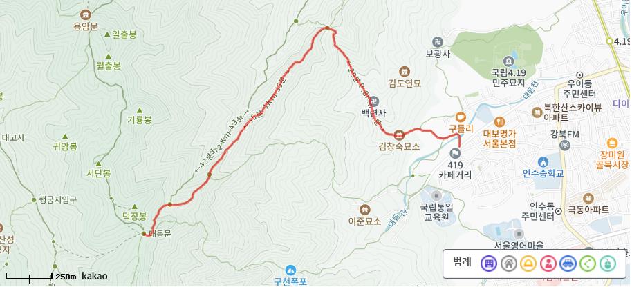 북한산 대동문 코스
