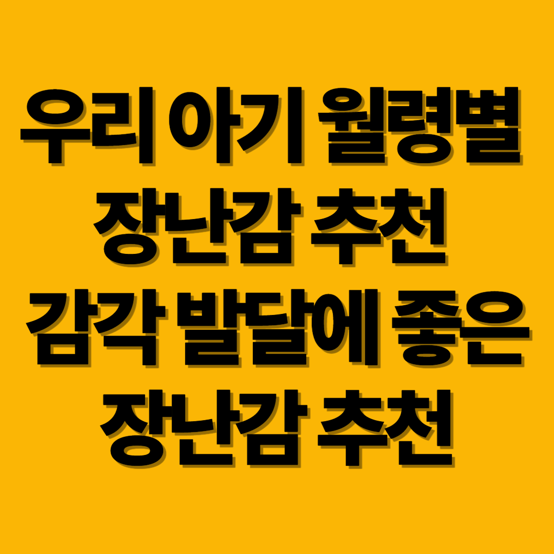 월령별 아기 장난감 추천 감각발달에 좋은 육아템