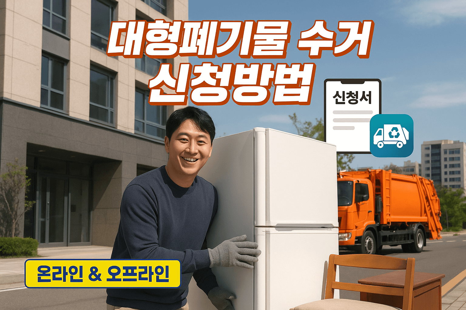 대형폐기물 수거 온라인 오프라인 신청방법 및 주의사항