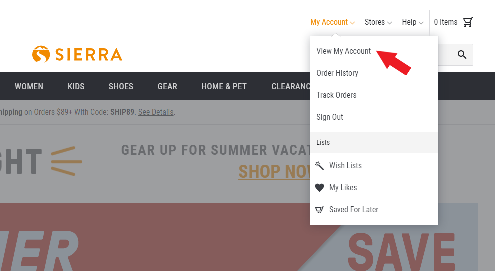 시에라 해외직구 가입하기