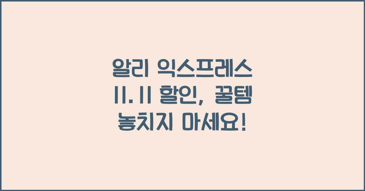 알리 익스프레스 11.11 할인