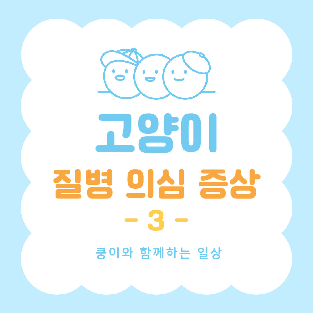 고양이 질병 의심 증상