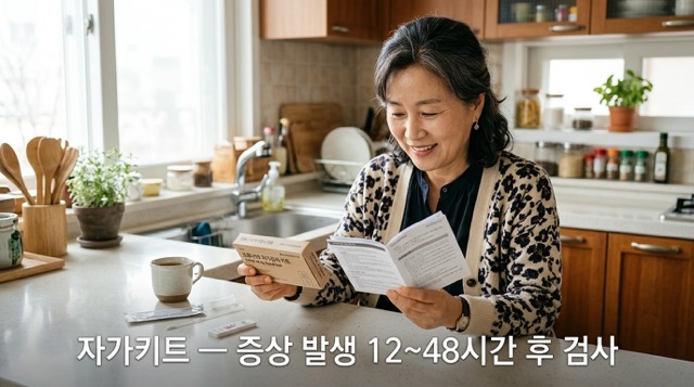 코로나 자가진단키트 검사 방법