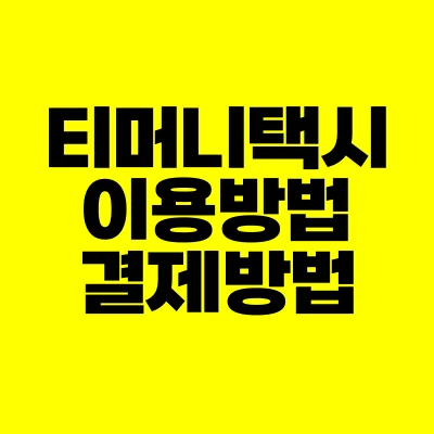 썸네일-티머니택시-이용방법-결제방법