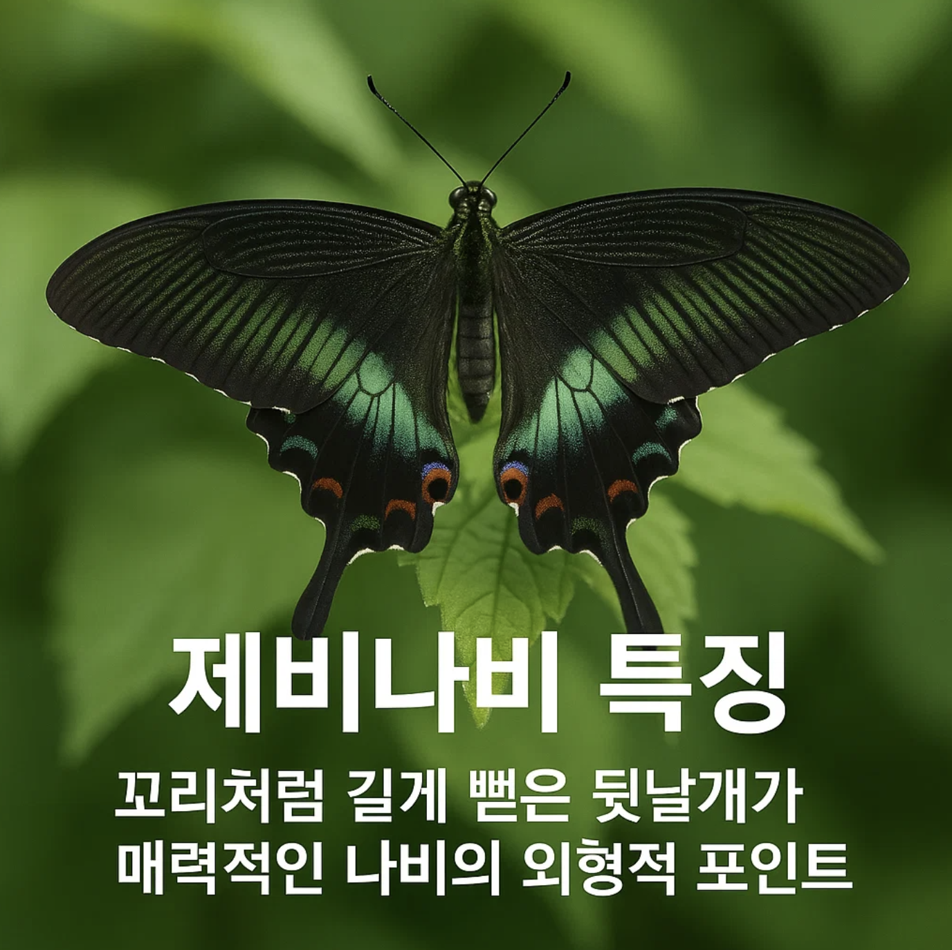 제비나비 특징 꼬리처럼 길게 뻗은 뒷날개가 매력적인 나비의 외형적 포인트