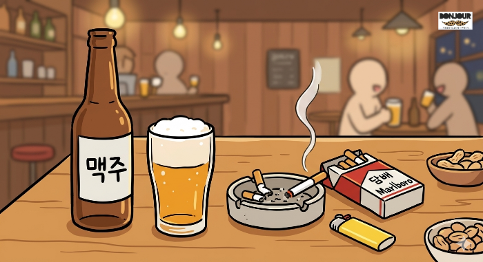 금연 중 술로 스트레스 해소하는 것의 위험성