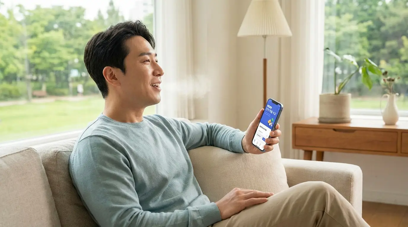 스마트폰 안전 대출 비교 플랫폼을 통해 연체자도 가능한 합법적인 담보 및 대환 대출을 조회하여 숨통이 트인 모습