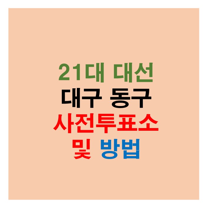 대구 동구 사전투표