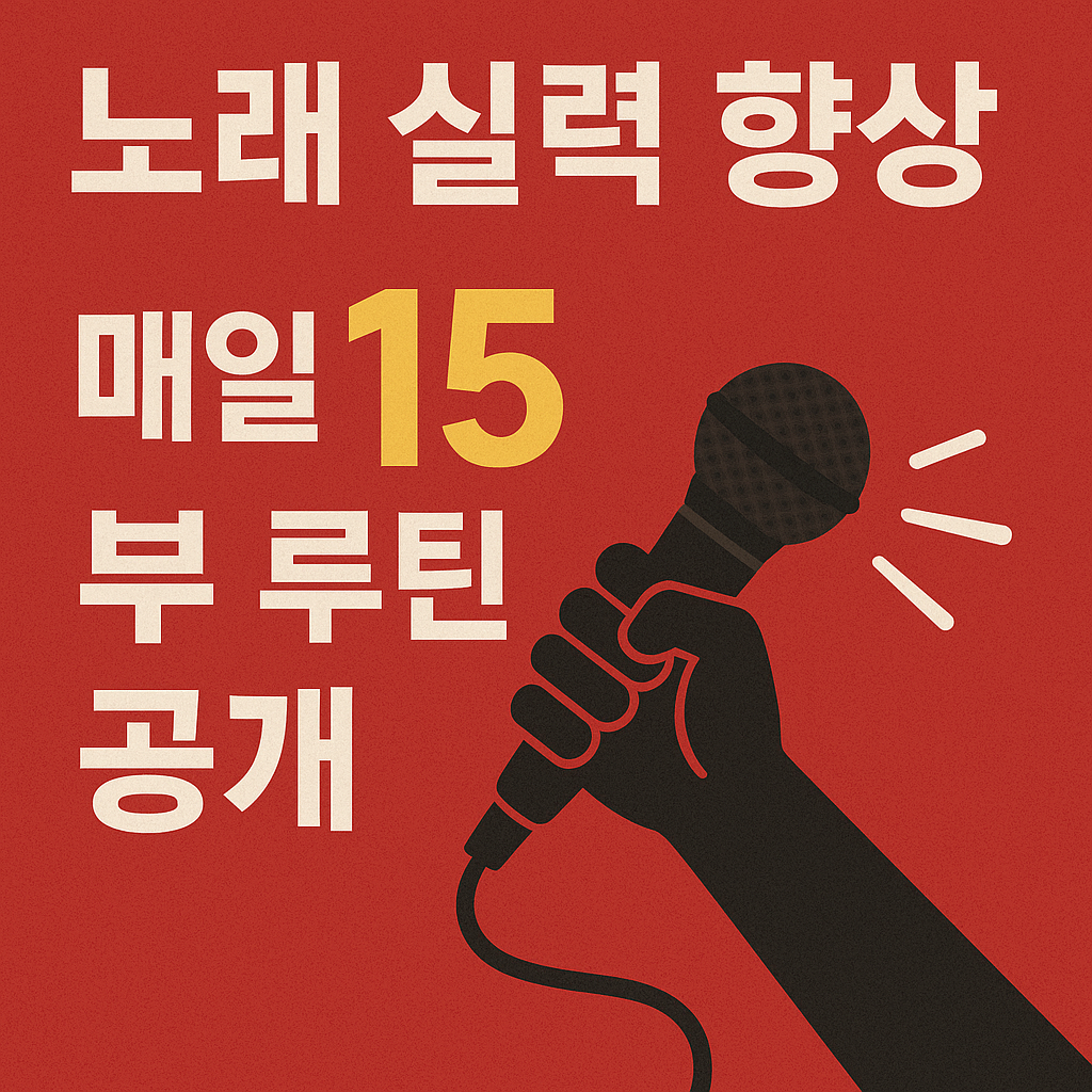 노래 실력 향상, 매일 15분 루틴 관련 사진