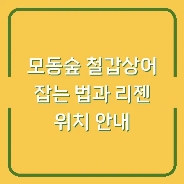 모동숲 철갑상어 잡는 법과 리젠 위치 안내
