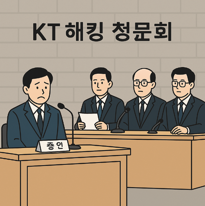KT 해킹 청문회 관련 사진
