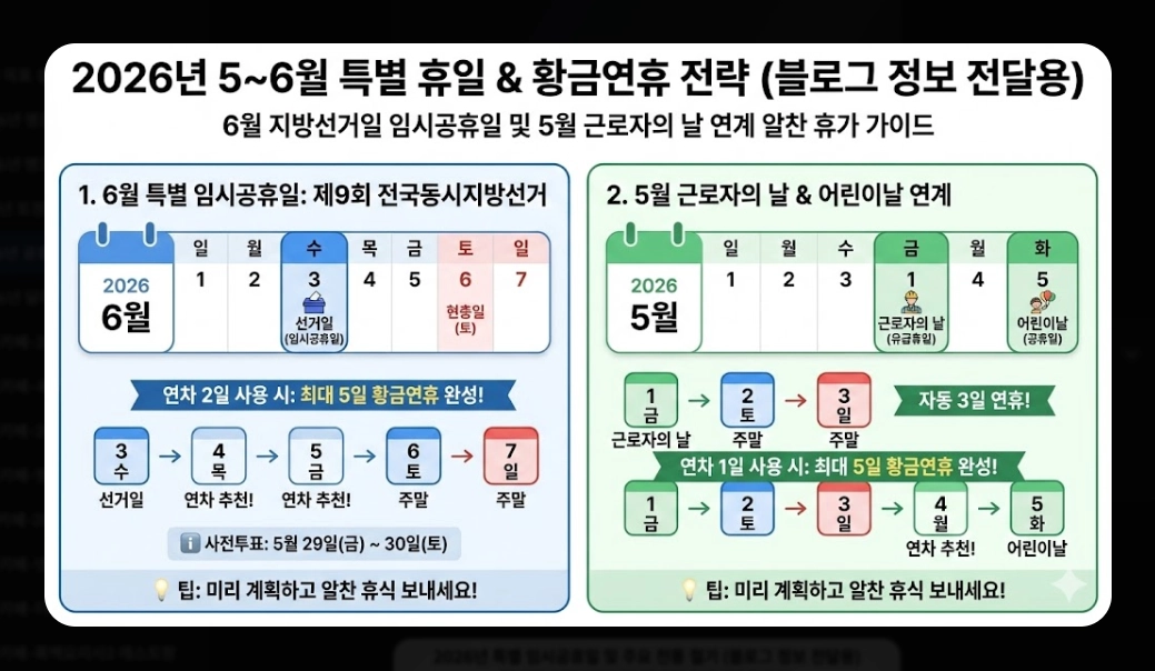 2026년 공휴일 총정리 대체공휴일 완벽 분석