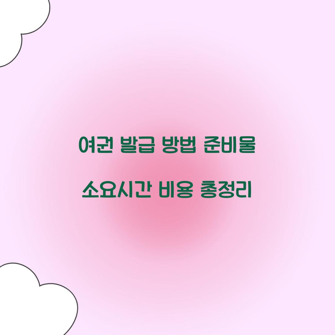 여권 발급 방법