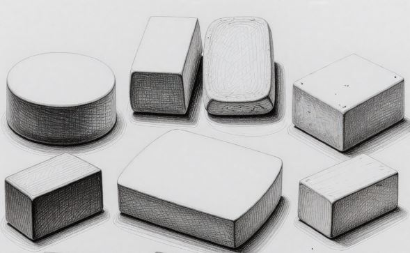 다양한 연필 지우개