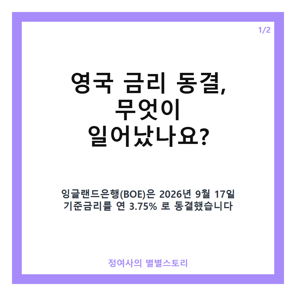 영국 금리 동결, 6회 연속 유지했지만 11월 금리 인상 가능성은 왜 커졌나 카드뉴스 1