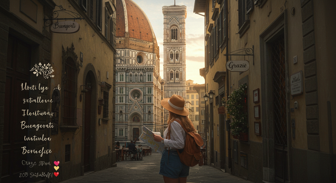 이탈리아 피렌체, 혼자서 여행하기 관광지, 현지 언어, 숙소 정보에 관한 이미지