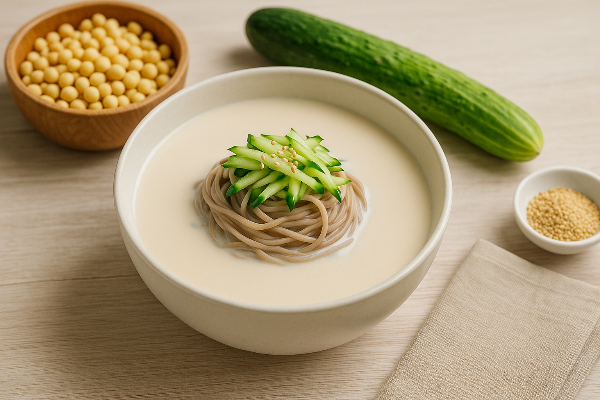 여름철 슈퍼푸드 콩국수, 오이와 메밀면으로 완성하는 건강 레시피