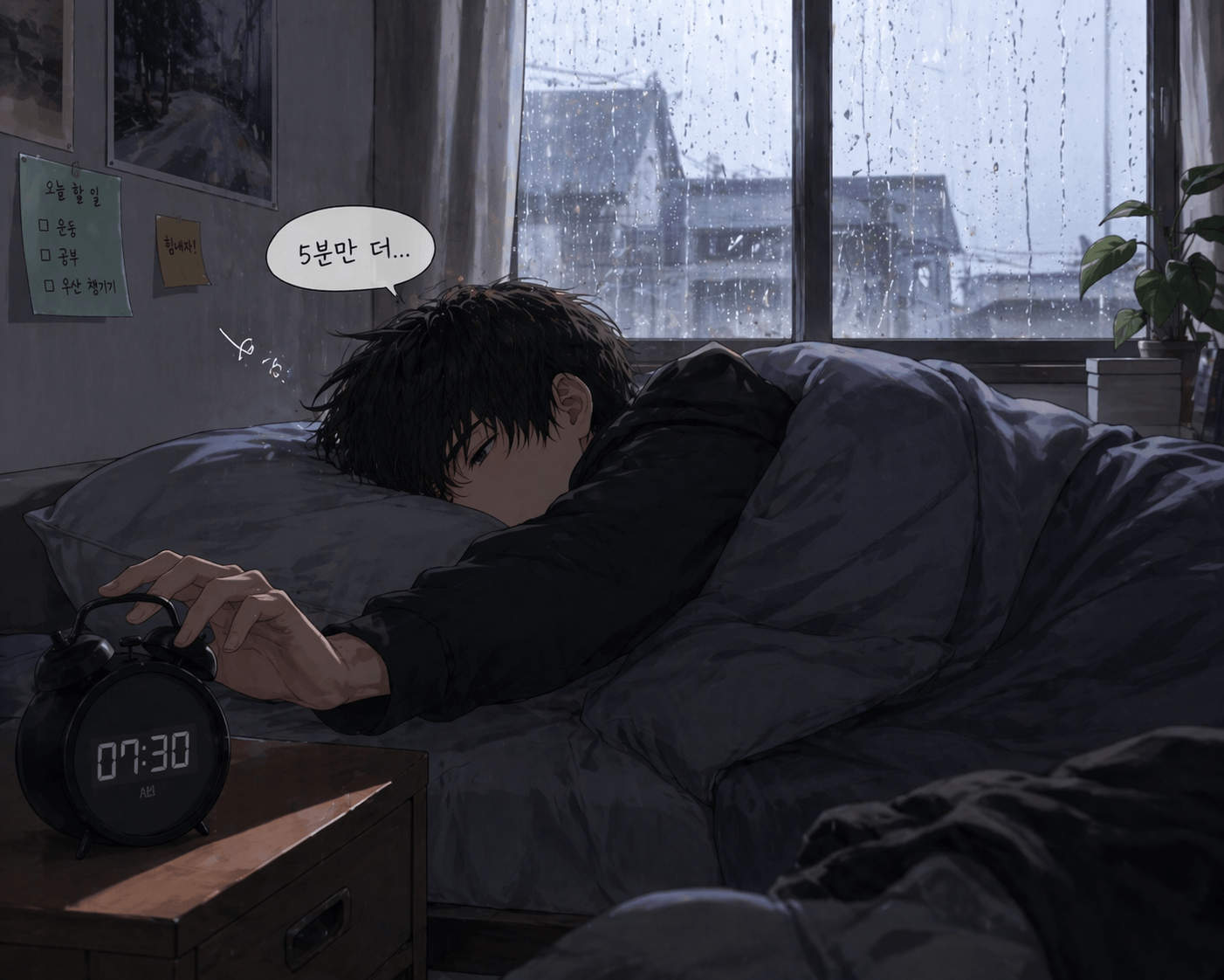 비 오는 날 아침에 일어나기 더 어려운 이유