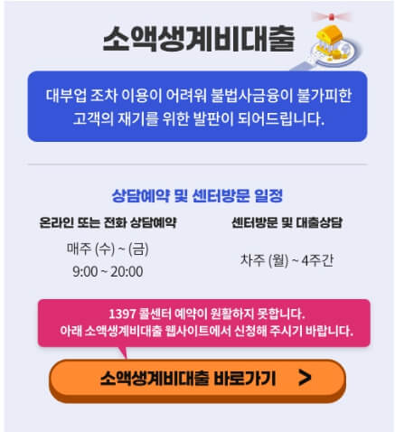 소액생계비 대출