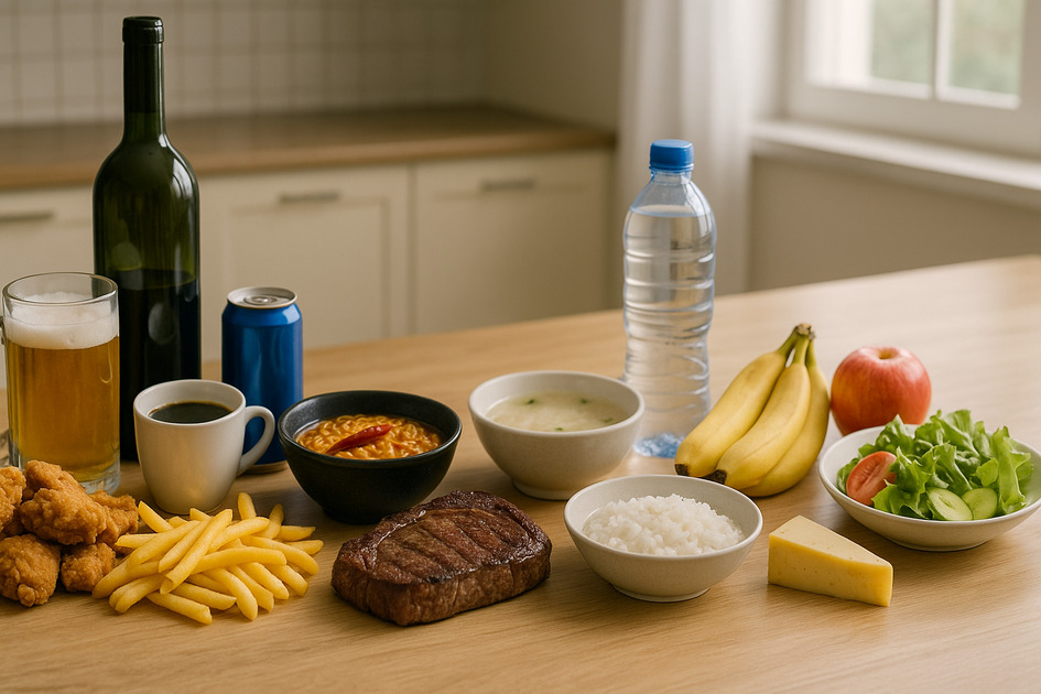 건강검진 전날 음식 주의해야할음식이미지
