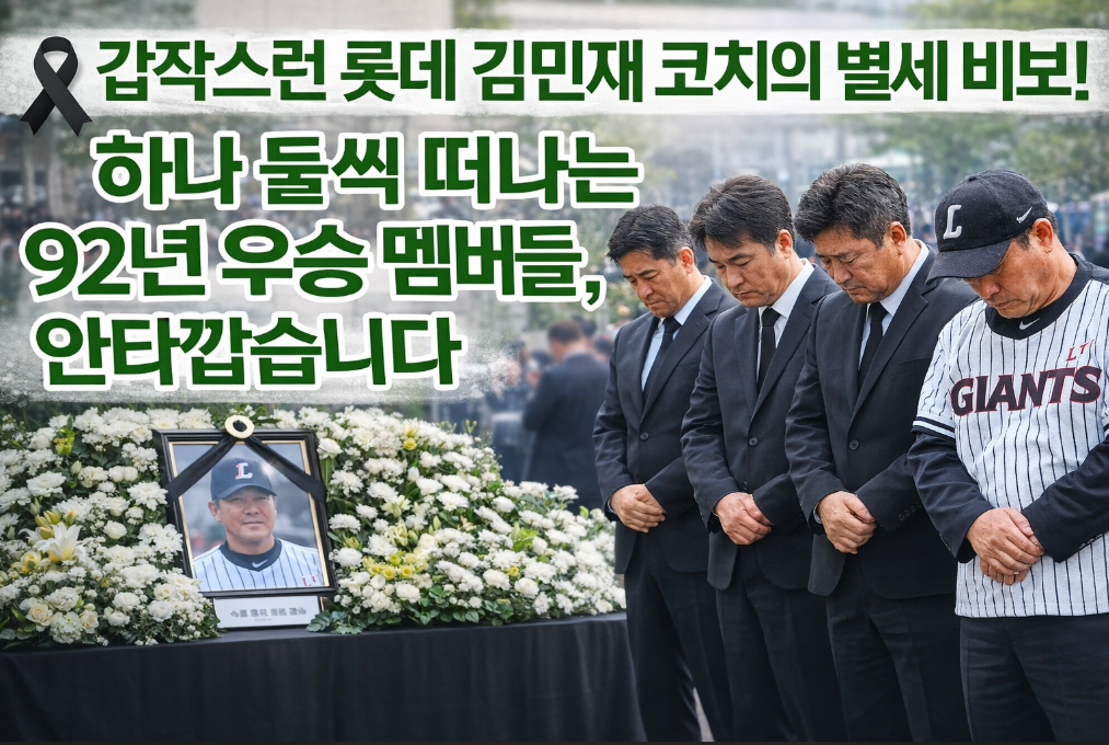 92년 우승팀 또 한 명, 롯데자이언츠 김민재 코치 별세 소식에 팬들 애도
